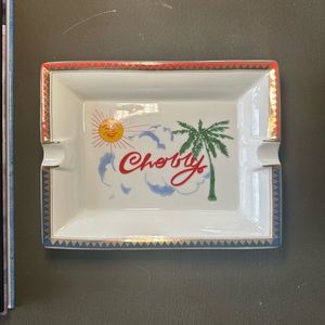 cherry LA ashtray porcelain gold trim & logo on bottom
rare